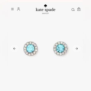 Kate Spade Turquoise and Silver Crystal Earrings